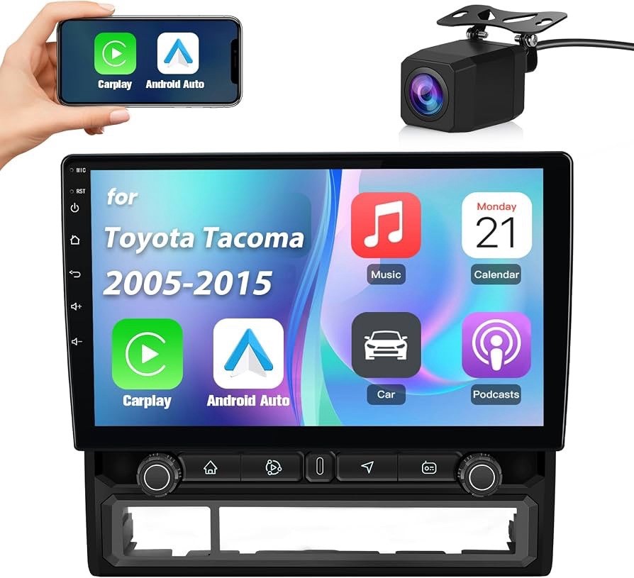CarPlay Car Stereo for Toyota Tacoma 2005–2015, Android 15, 10.1″, 4GB+64GB ROM