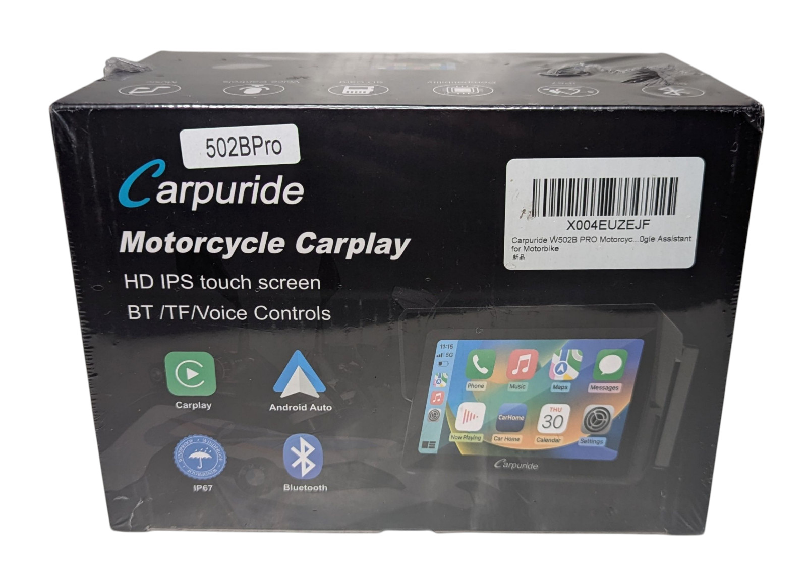 Carpuride 502BPro Motorcycle Stereo Carplay Android Auto Intercom Waterproof NEW