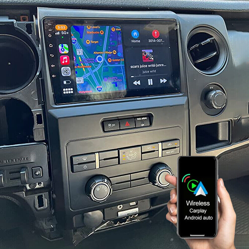 Wifi Apple Carplay Android 12 Car Stereo Radio GPS Navi For Ford F150 2009-2014