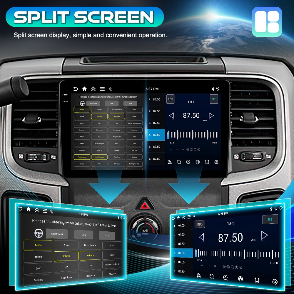 4+64G CarPlay For Dodge RAM 1500 2500 3500 2013-2018 Car Stereo Radio Android 15