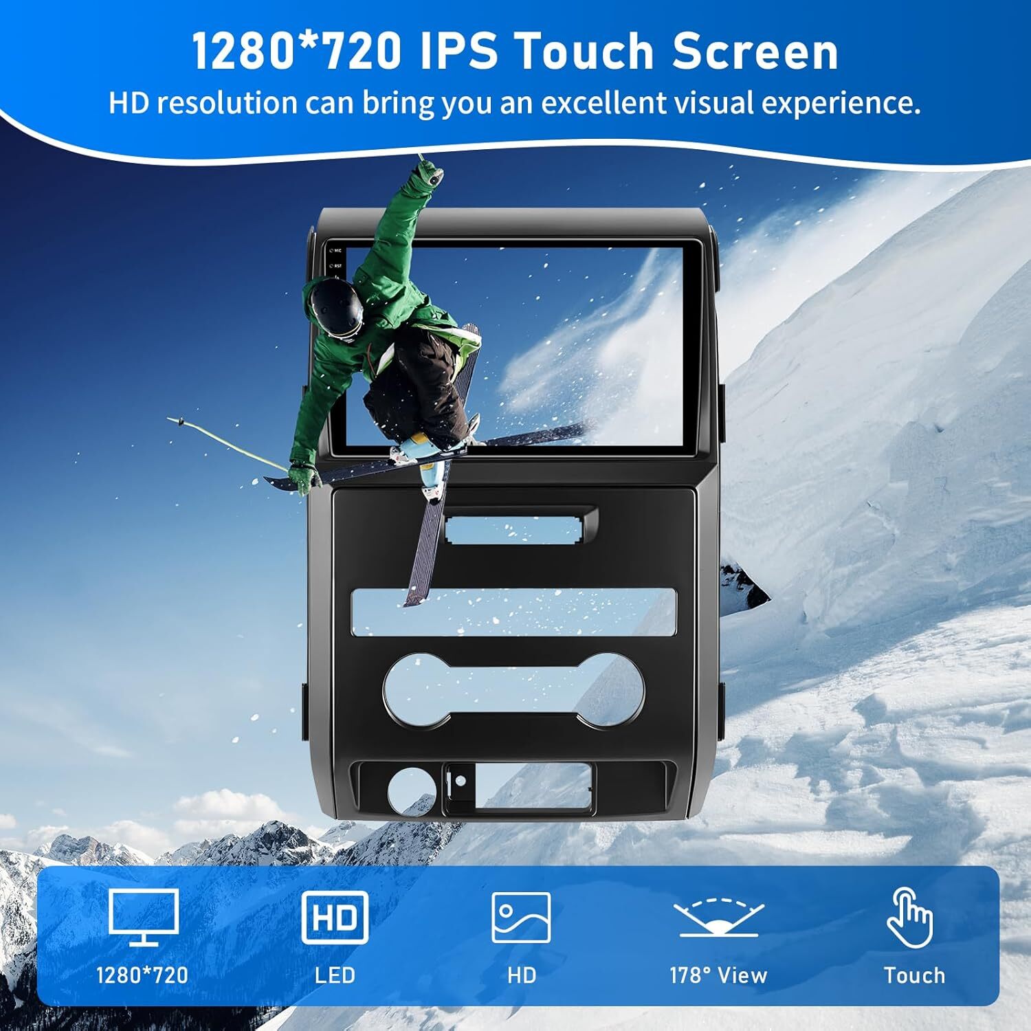 Car Stereo for Ford F-150 2009–2012 Wireless CarPlay, Android Auto WiFi, FM/RDS