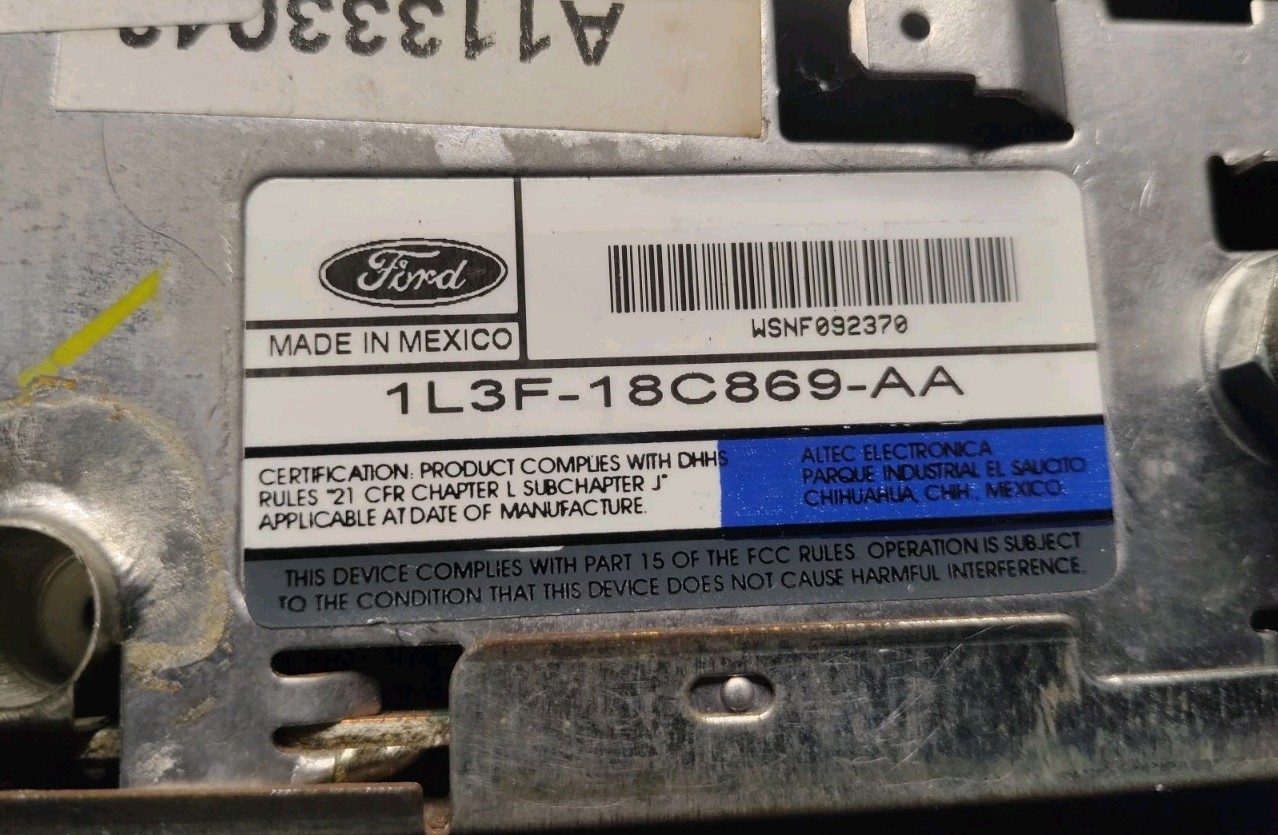 97-02 Ford Expedition F-150 CD radio face w/circuit board/fan 1L3F-18C869-AA