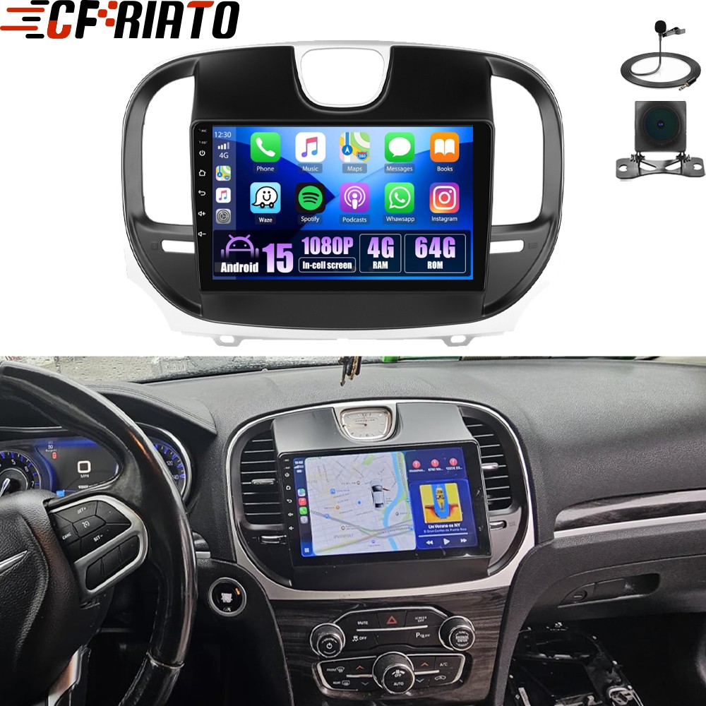 4+64GB Car Stereo Radio For Chrysler 300 2011-2023 Android 15 Carplay GPS+Camera