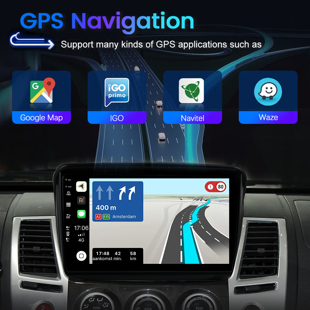 128GB Car Stereo For Mitsubishi Triton ML MN 2006-15 Android 16 GPS Navi CarPlay