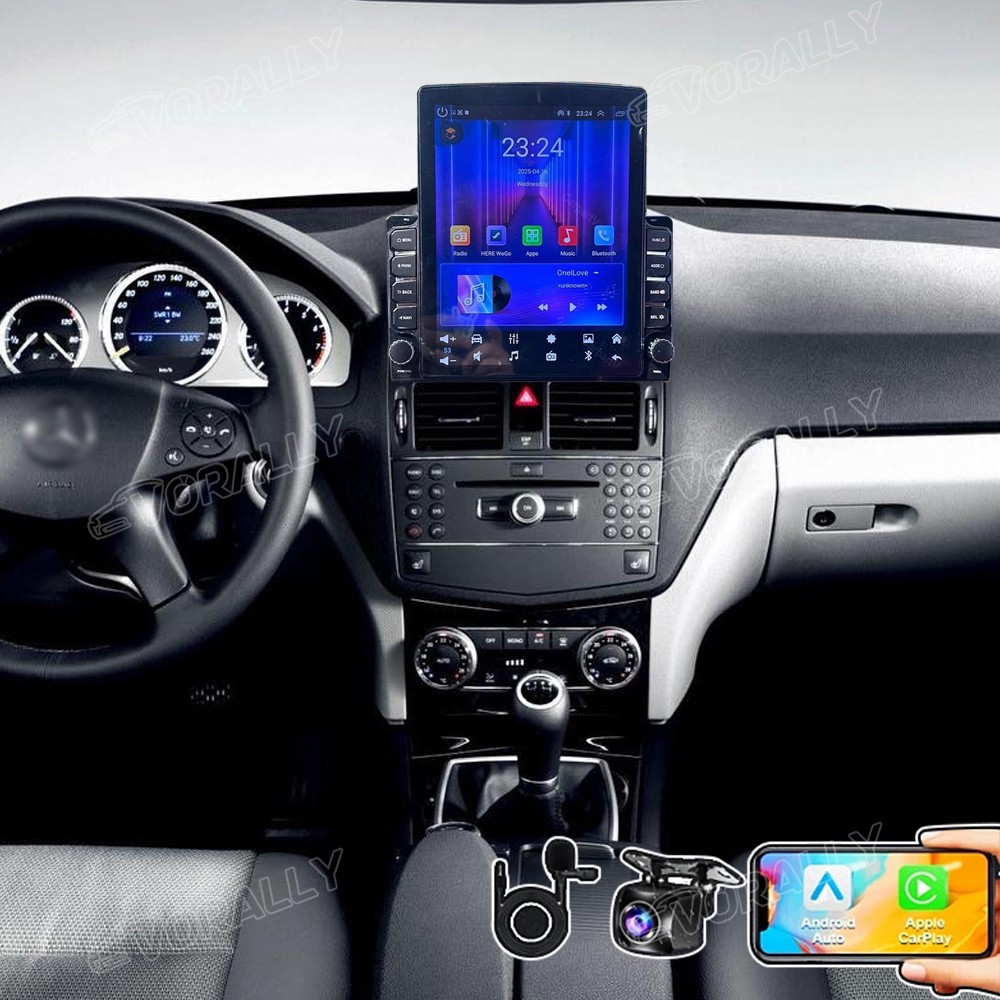 9.7″ For Mercedes Benz W204 S204 C300 2007-10 Android15 Carplay Stereo Radio GPS
