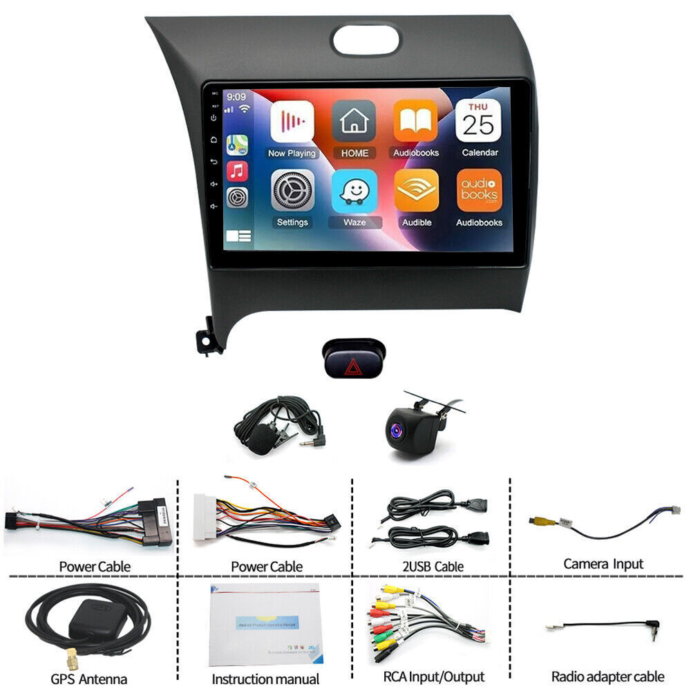 Apple Carplay para Kia Forte 2013-2018 Android 14 coche estéreo Radio GPS 4+64G
