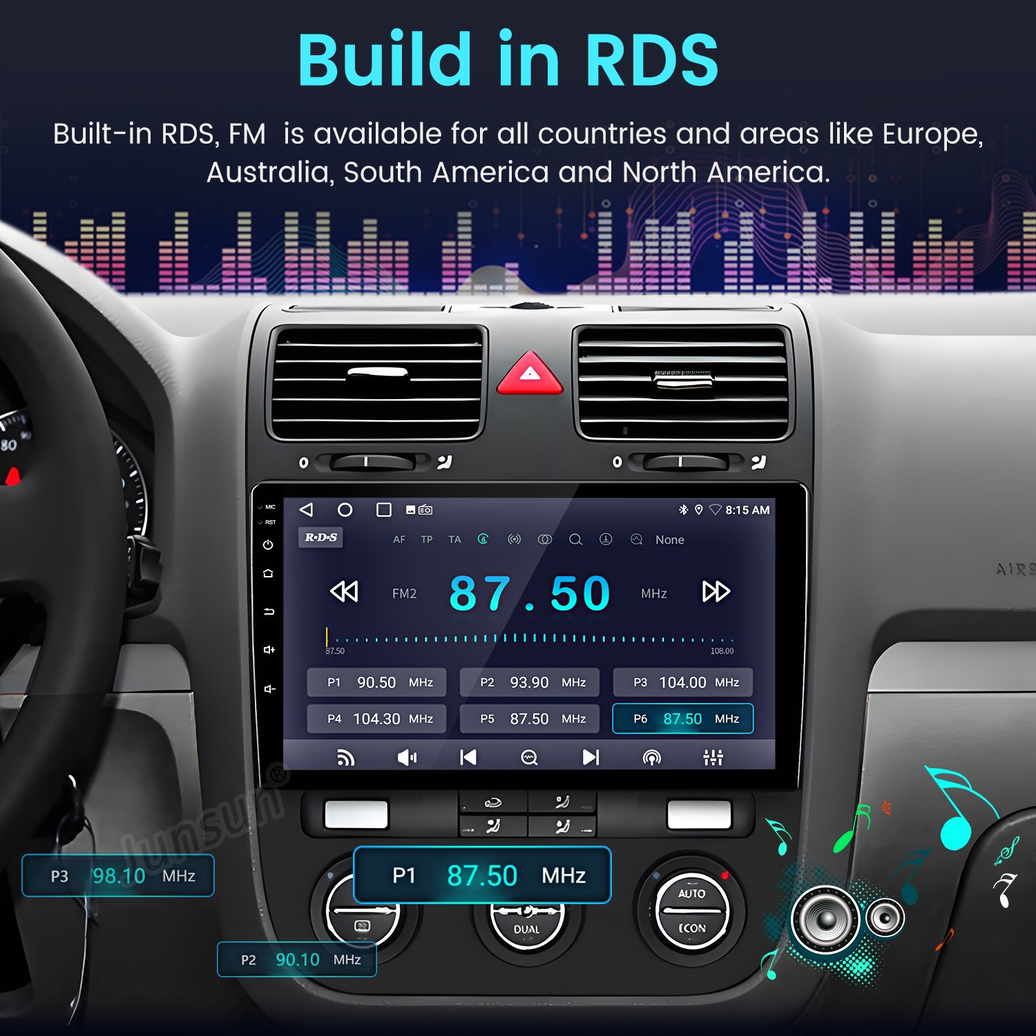 8Core 6+128G Carplay Android 15 Car Stereo Radio GPS Navi For VW Jetta 5 05-2010