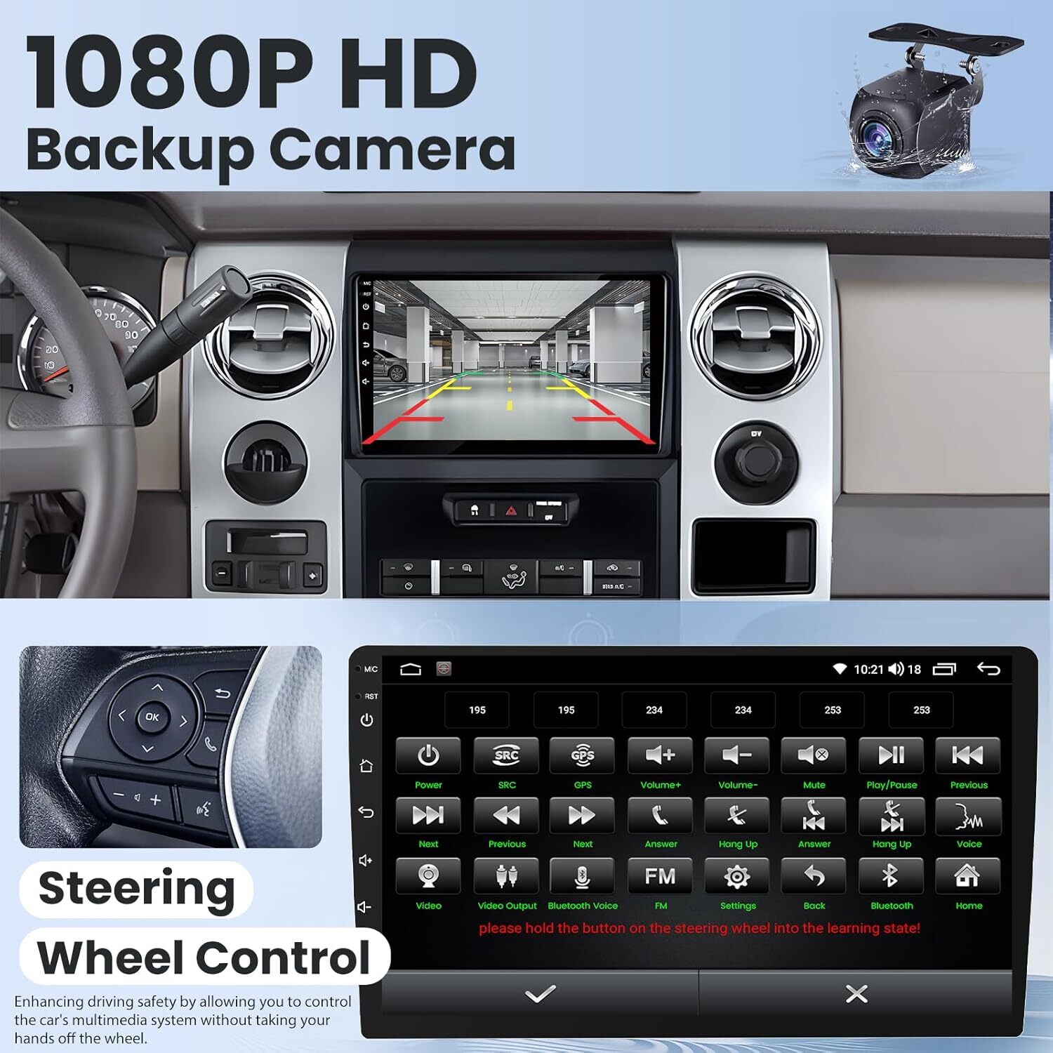 Car Stereo for Ford F-150 (2009-2012) Wireless & Wired CarPlay Android Auto WiFi