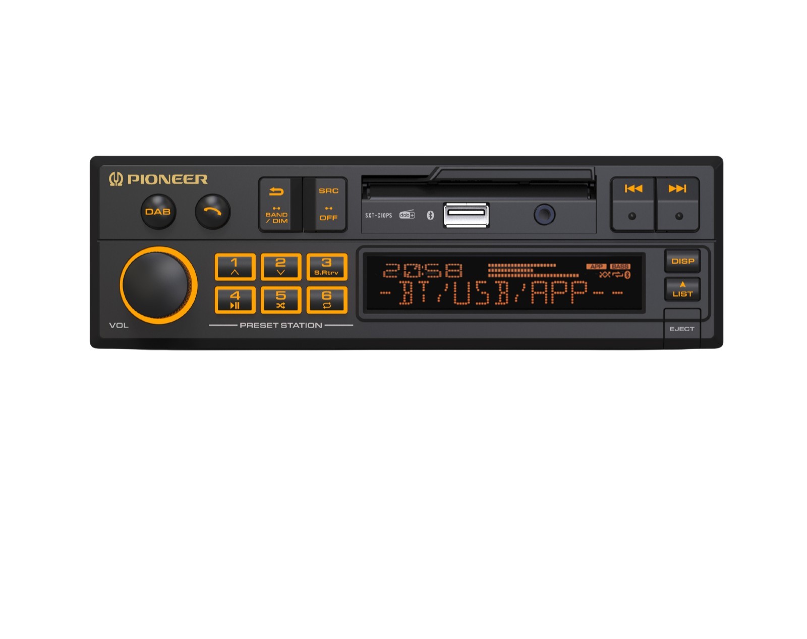 Pioneer SXT-C10PS – Retro Tape Deck Style BT DAB+ USB Aux Car Stereo IN STOCK