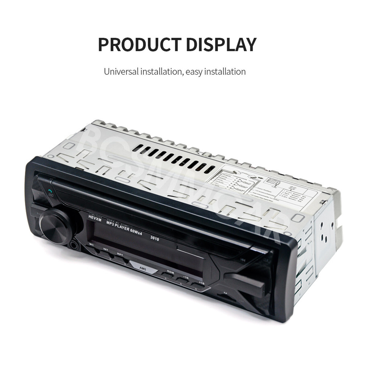 Single Din Car Stereo Radio Bluetooth MP3 Player Audio Head Unit MIC Hands-free