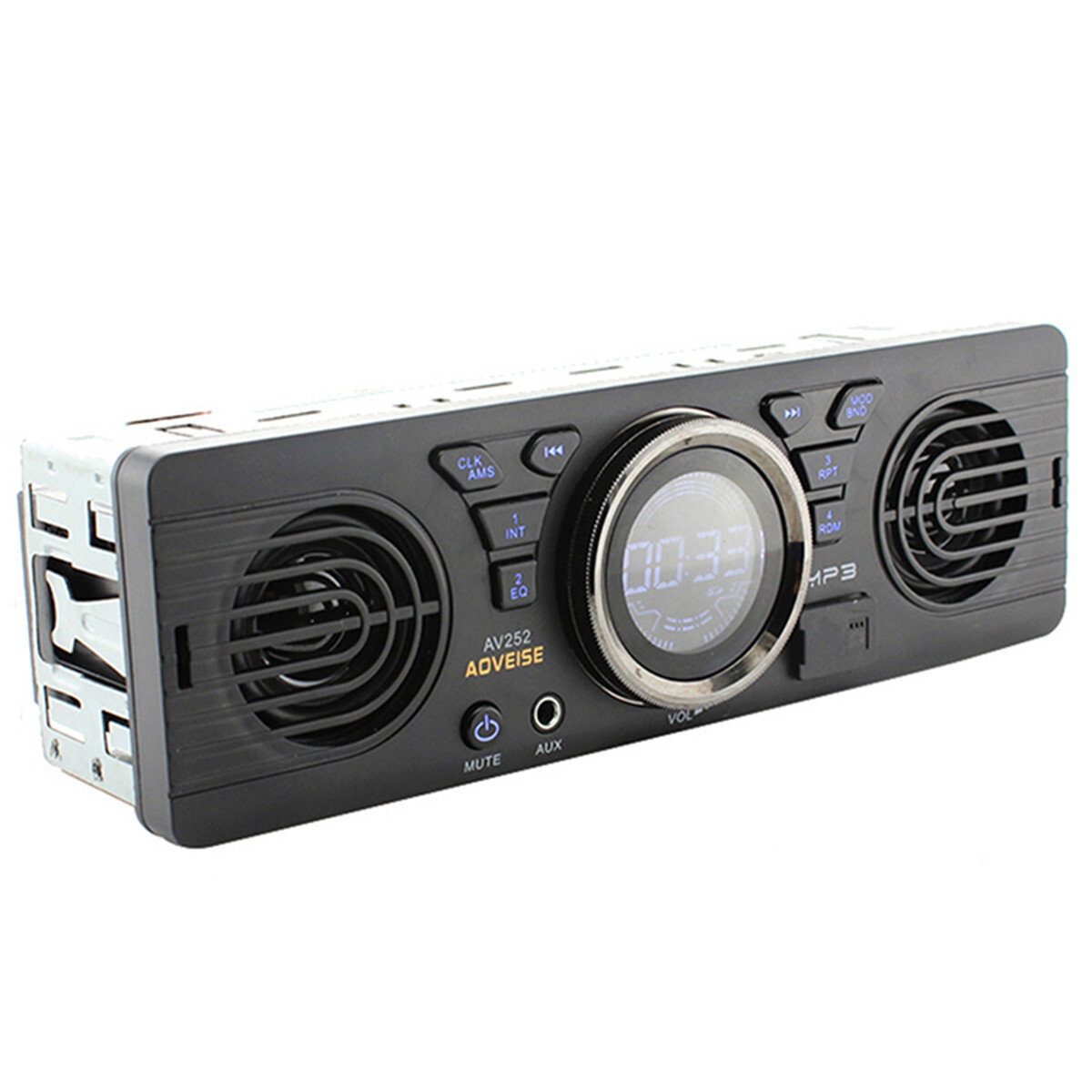 Car Radio Stereo Audio MP3 Player AUX Receiver Bluetooth FM Built-in 2 Speaker