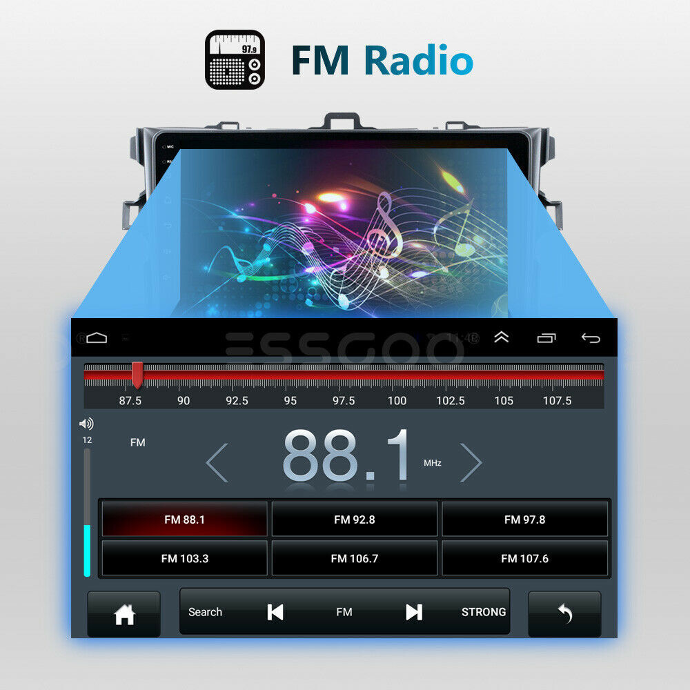 64G Apple Carplay For Toyota Corolla 2009-2013 Android Auto Stereo Radio GPS CAM