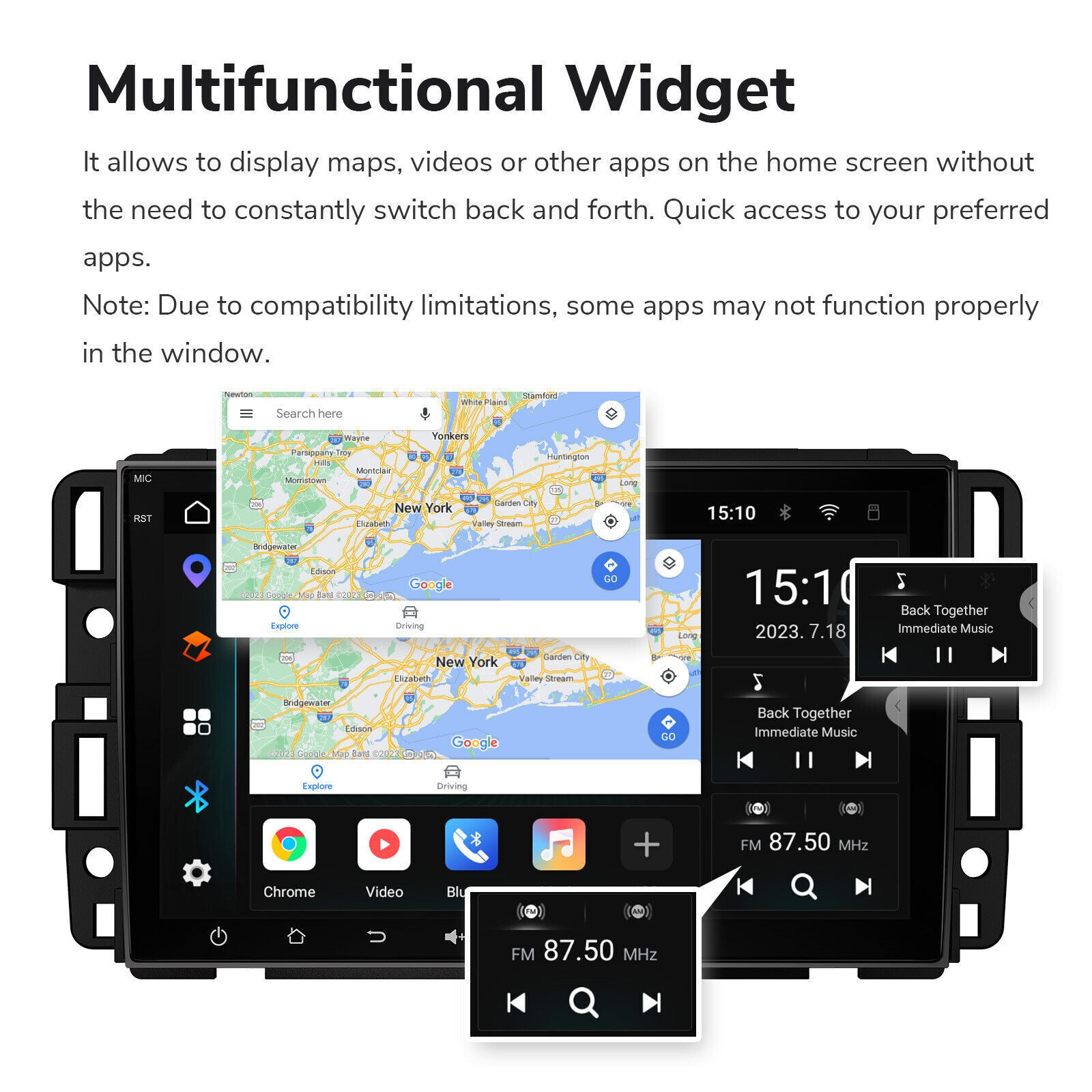 For 2007-2013 Silverado GMC CarPlay Android 13 Car Radio Stereo DSP WiFi