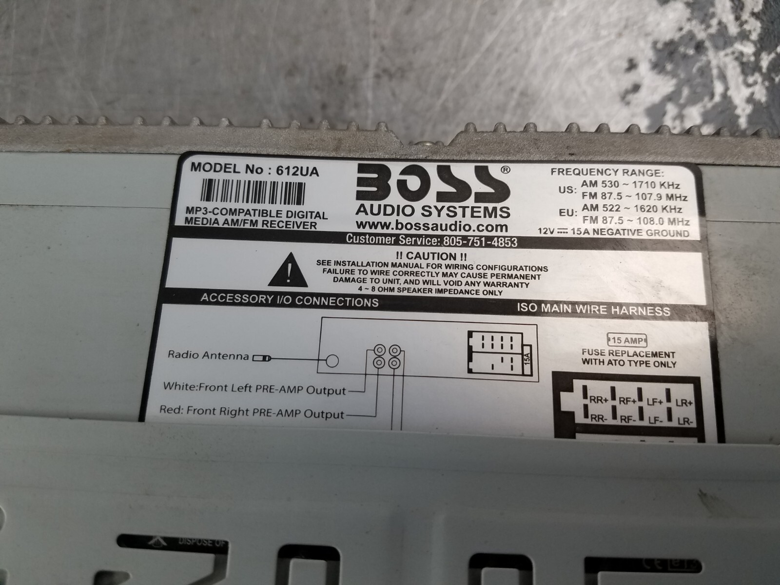 2005 Jeep Wrangler TJ Rubicon 4×4 Boss AM FM CD Radio #9706 K1