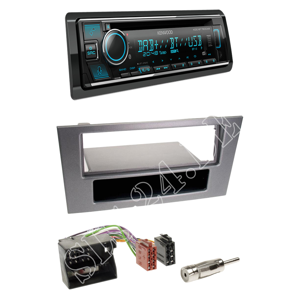 Kenwood KDC-BT760DAB Radio DAB Bluetooth with installation kit for Ford Mondeo