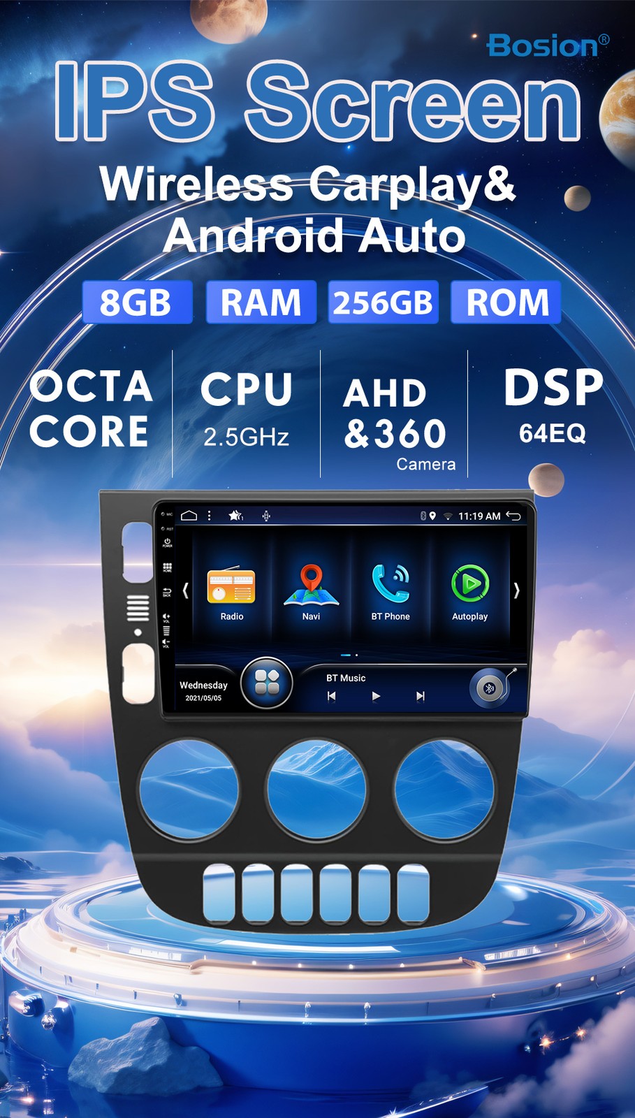 Car Stereo Android16 CarPlay For Mercedes Benz W163 ML320 AMG ML500 350 GPS Navi
