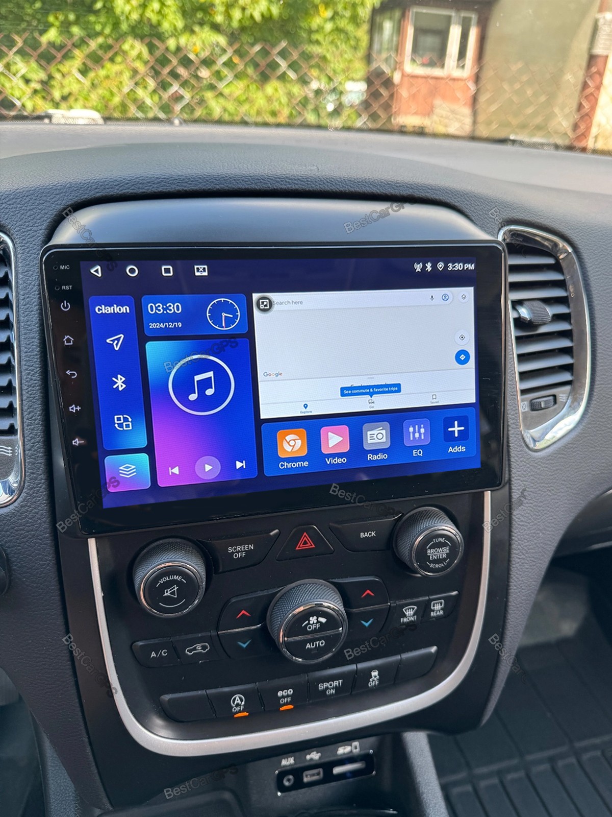 4+64G Android 15 CarPlay Stereo Radio GPS Sat Nav 9″ For Dodge Durango 2014-2020