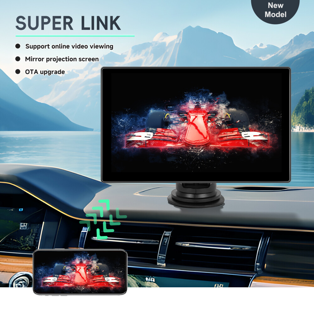 9inch Touch Screen Car Radio Apple CarPlay Android Car Compatible BT5.0 Wireless
