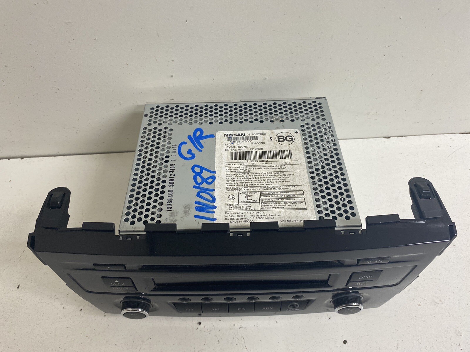 2015 Nissan Altima Base & S Model NON-NAV NON-5.5″ Radio Stereo 28185 3TB0G