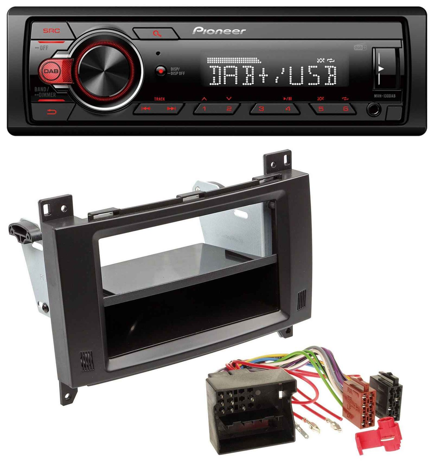 Pioneer MP3 1DIN DAB USB AUX Car Stereo for Mercedes A-B Class Vito Profiversio