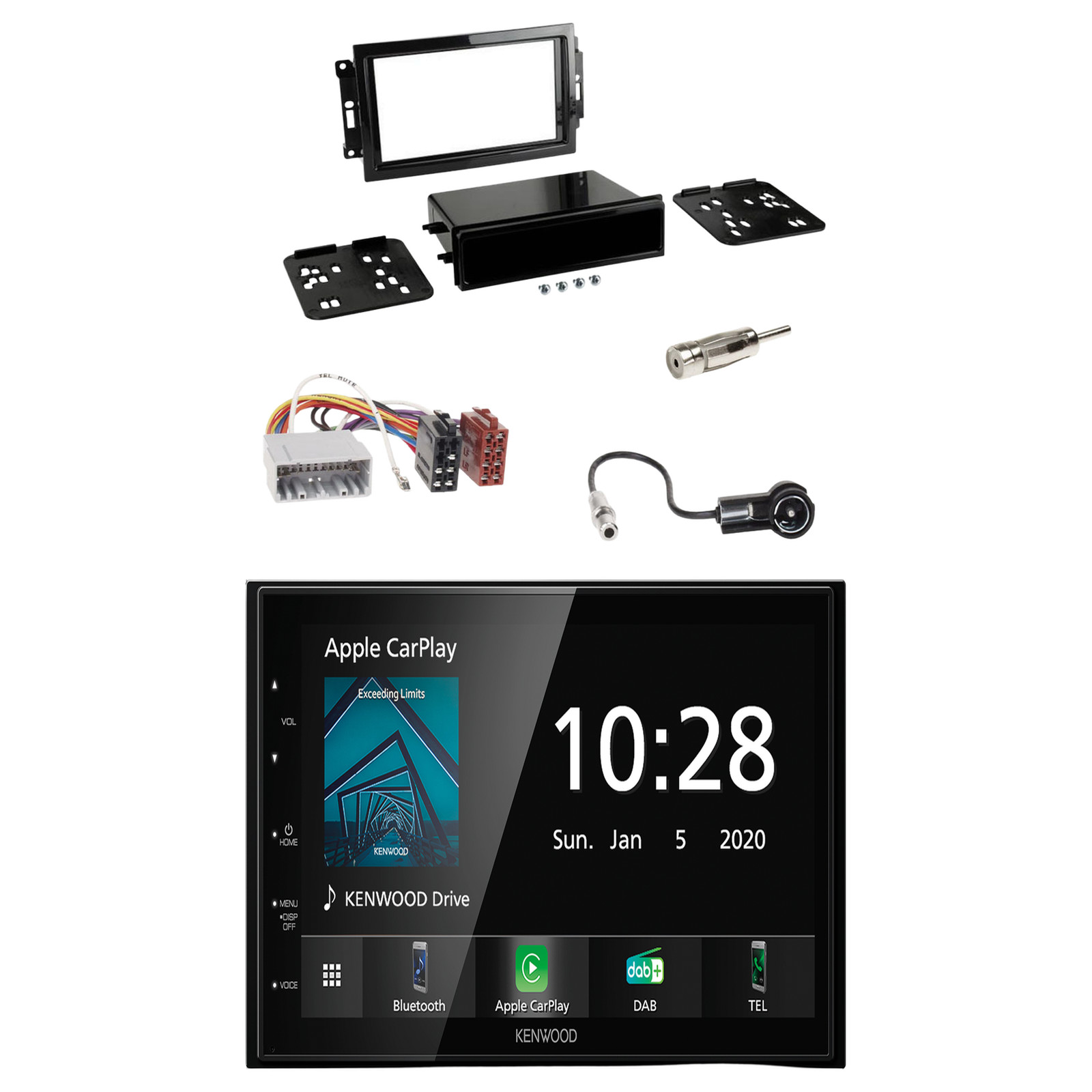 Kenwood DMX5020DABS Radio DAB with installation kit for Chrysler 300 C (LX) 2005 onwards