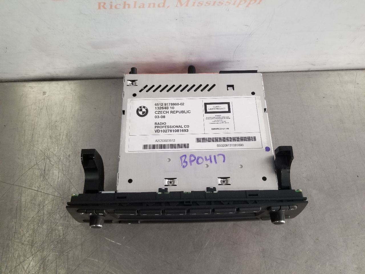 08 2008 BMW 135I RADIO AUDIO PROFESSIONAL MODEL RECEIVER AM-FM-CD 65129178860