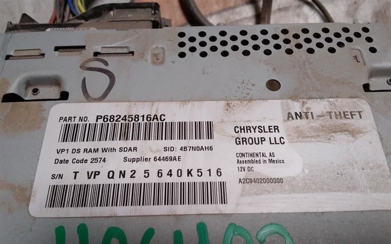 Audio Equipment Radio Receiver Sirius Fits 15-16 DODGE 1500 PICKUP 3023657