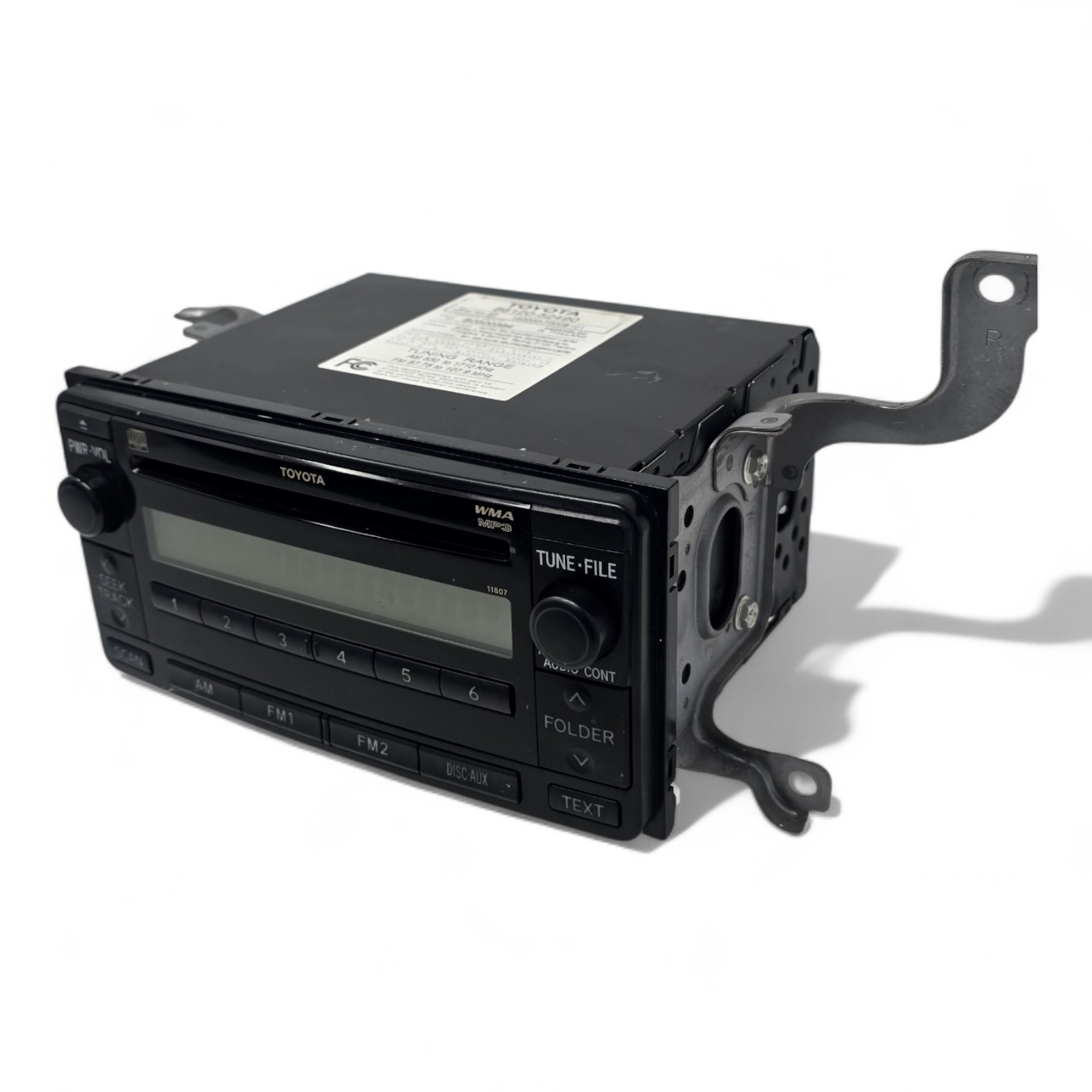 OEM 2007-2011 Toyota Yaris Radio CD Player MP3 WMA 86120-52490 Face 11807