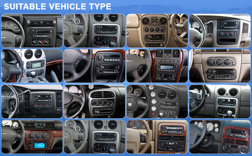 For 2002-2005 Dodge Ram Carplay Car Radio Stereo Android 13 GPS Navi 6.86 inch