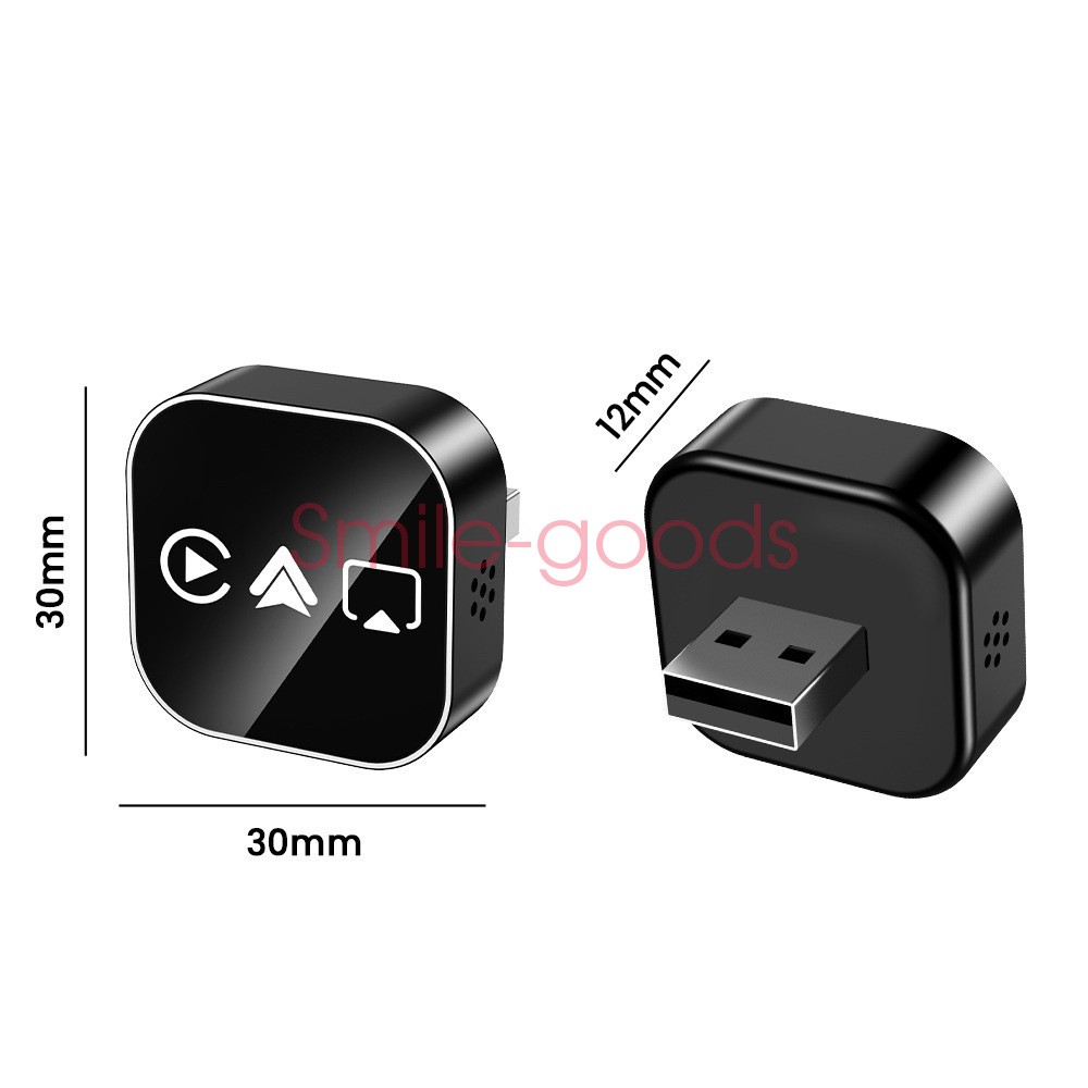 4in1 Wired to Wireless CarPlay Adapter for Apple iPhone Android Mirror Link