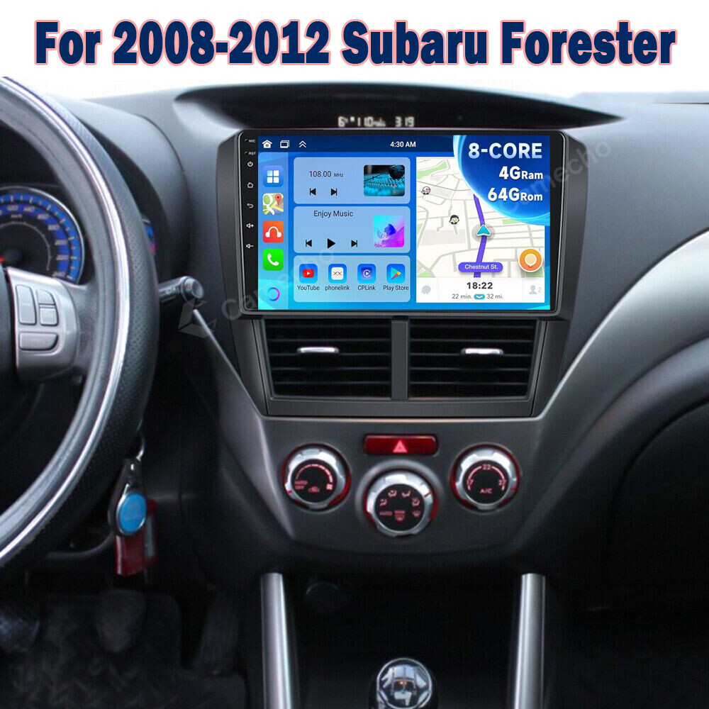 64GB Android 13 Car Stereo Radio Carplay GPS Navi for 2008-2012 Subaru Forester
