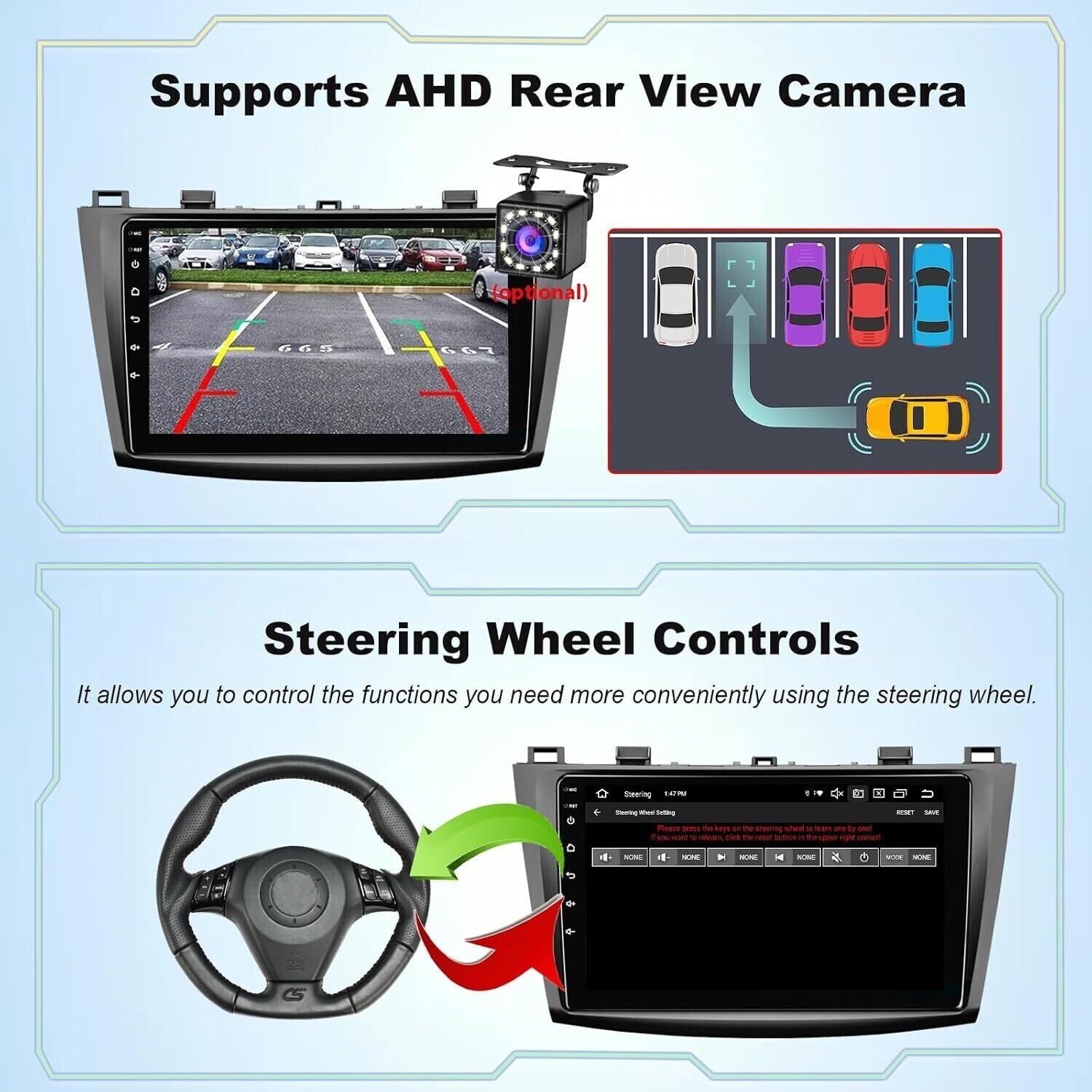 9″ Car Stereo Video GPS Radio for Mazda 3 2010-2013 Android 13.0 WiFi BT 4+64G