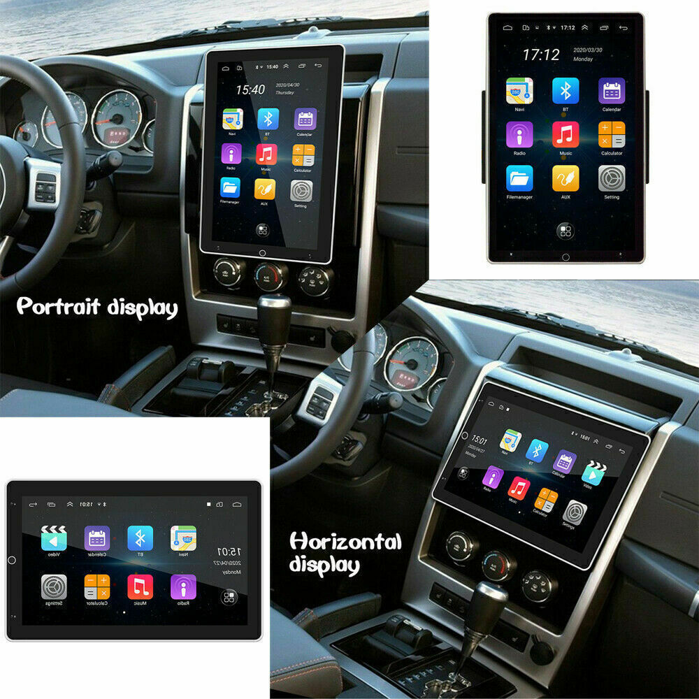 10.1″ Rotatable Android 15 Touch Screen Car Stereo Radio GPS WIFI BT Double 2DIN
