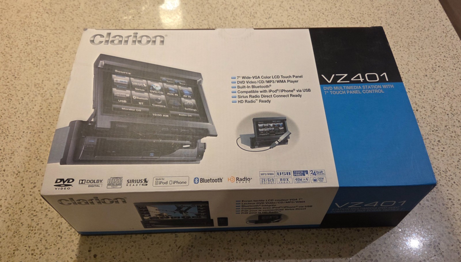Clarion VZ401 CD/DVD in-dash receiver Head Unit Car/Auto (NEW)