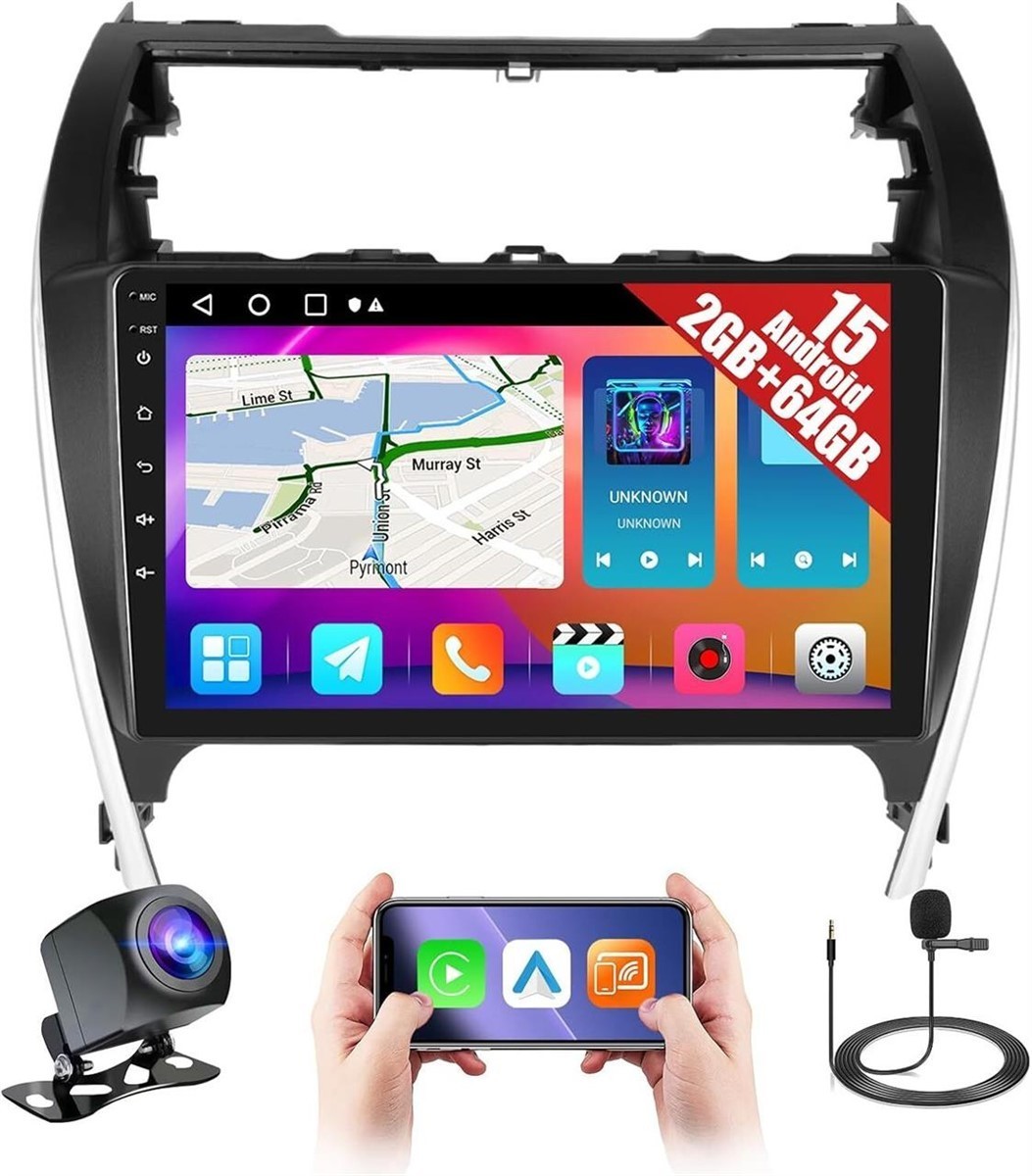 10.1in Android Auto/Carplay Car Radio/Stereo for 2012-2014 Toyota Camery w/JBL