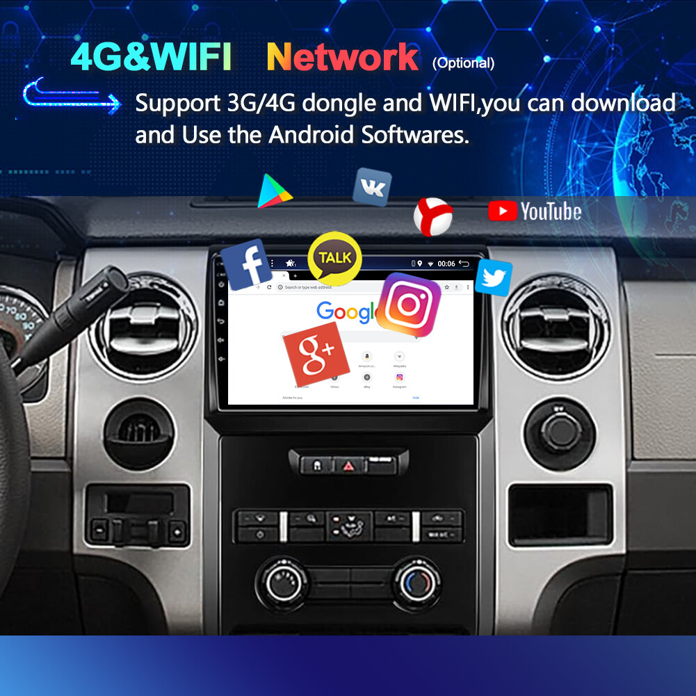 For Ford F-150 F150 2009-2012 Car Stereo Radio Navi Android 14 CarPlay SWC 128GB