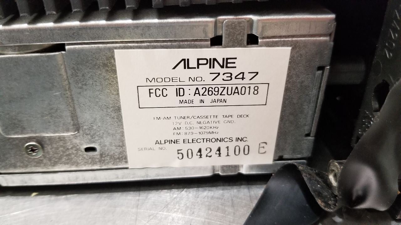 1985 NISSAN 300ZX ALPINE RADIO AUDIO RECEIVER HEAD UNIT A269ZUA018