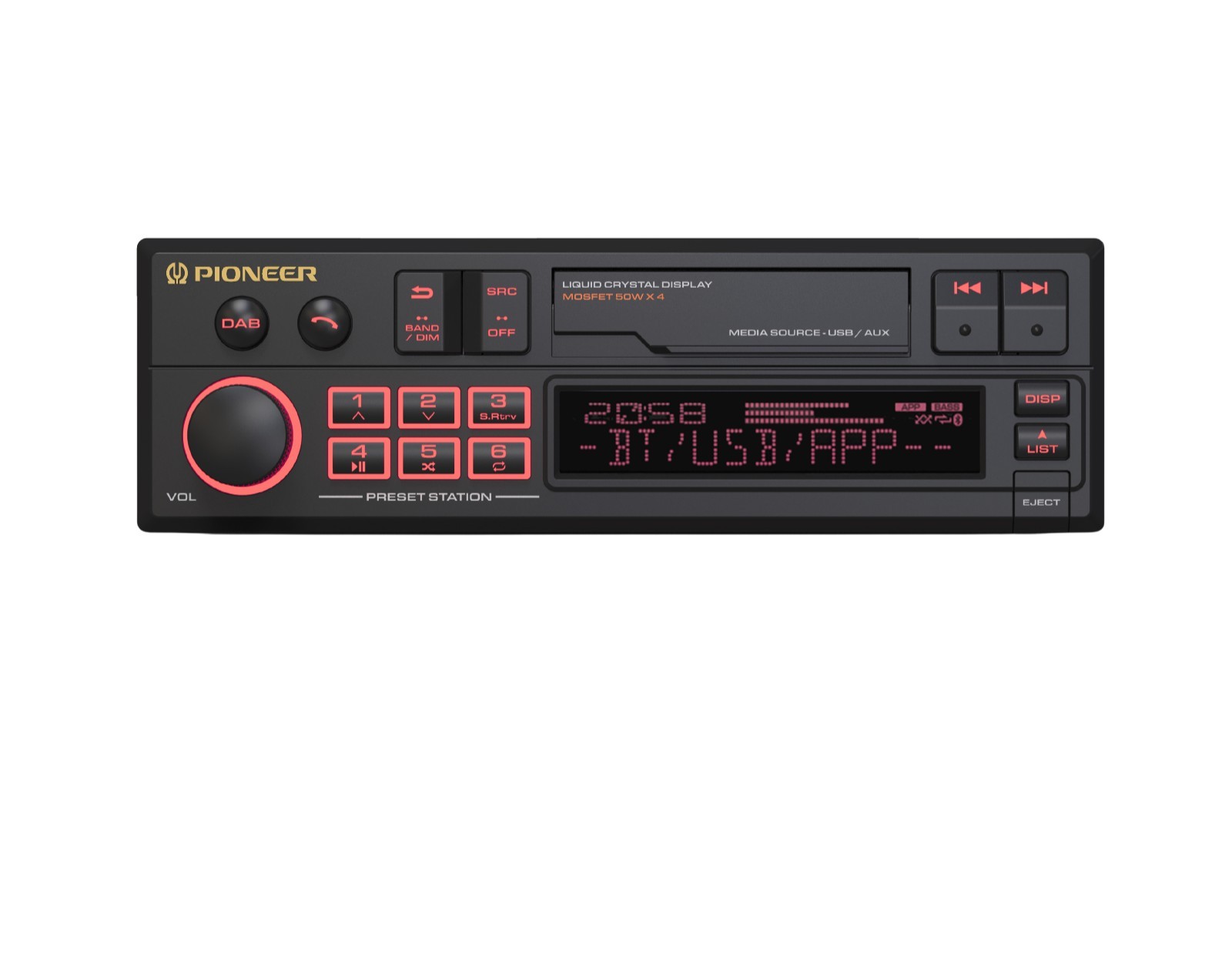 Pioneer SXT-C10PS – Retro Tape Deck Style BT DAB+ USB Aux Car Stereo IN STOCK