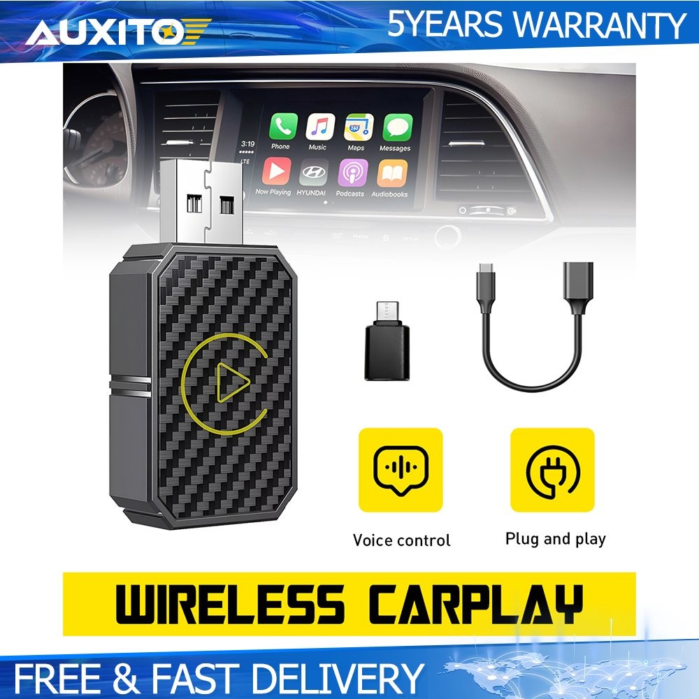 Mini Wireless Carplay Dongle Android Auto Adapter USB Car Connect Box Adapter