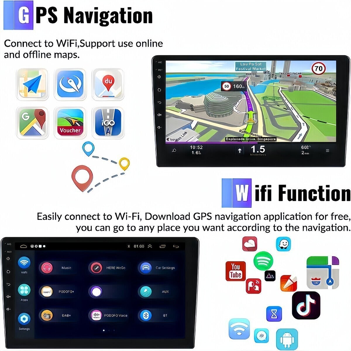 Car Radio Stereo Carplay For Nissan X-Trail 4+64G 10in Media Car