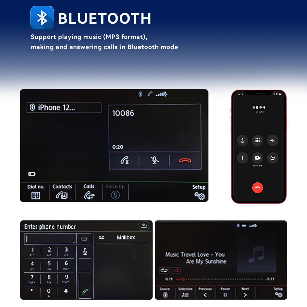 Noname RCD360 PRO RCD330 187B Android Auto Carplay Radio For VW Golf Tiguan US