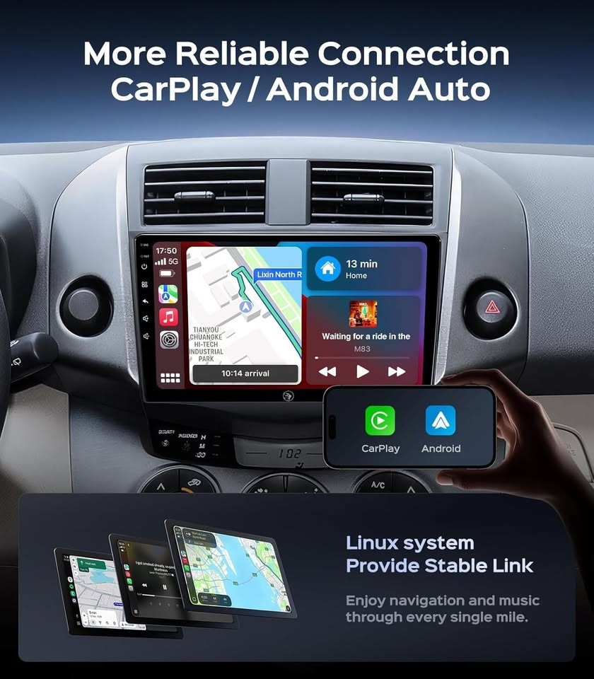 AINAVI 9″ Car Stereo for Toyota RAV4 2006-2011 CarPlay Android Auto GPS BT FM