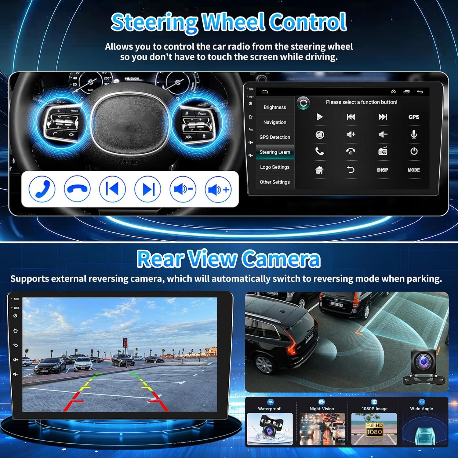 6.8″ For 1997-2002 Dodge Ram Pickup 2500 3500 Car Radio Stereo Wireless Carplay
