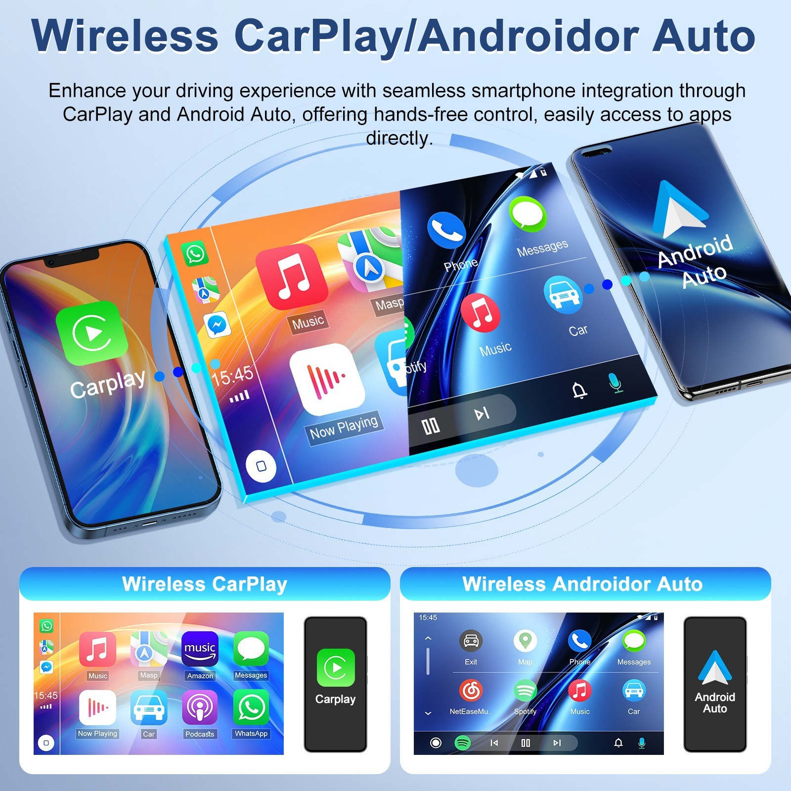 Apple Carplay Car Stereo Radio For Honda Civic 2006-2011 Android 15 GPS Navi BT