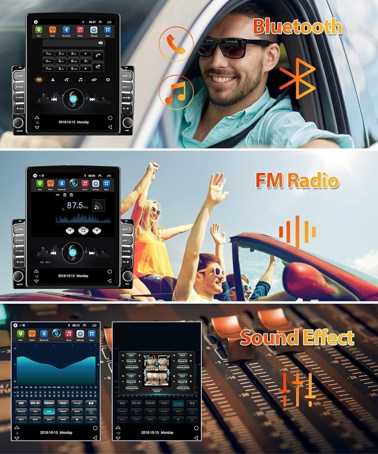 For 2007-2014 GMC Yukon Denali 9.7″ Android 15 Carplay Car Stereo Radio GPS AHD