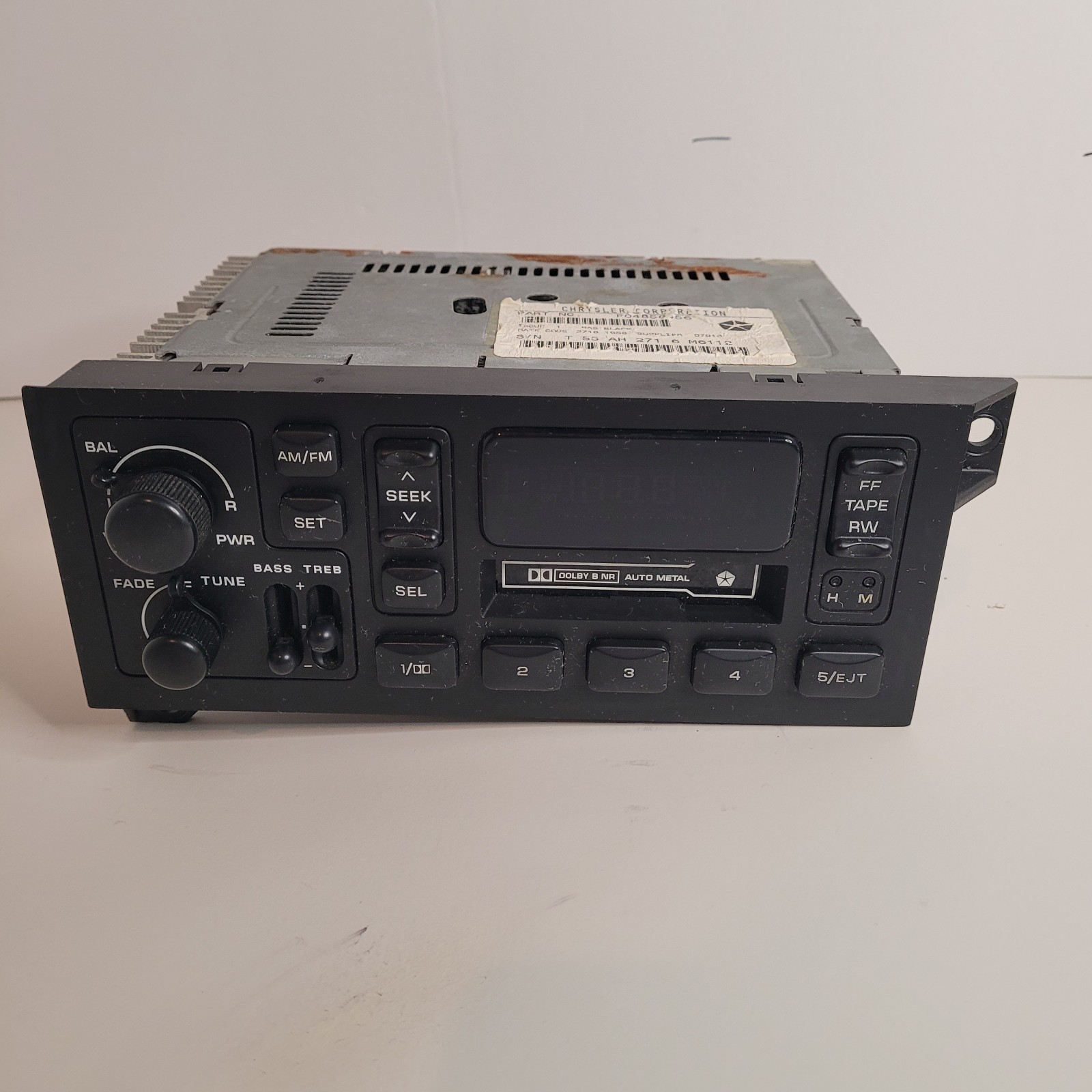 84-02 Chrysler Dodge Wrangler OEM Cassette Player Radio P04858556 Not Tested