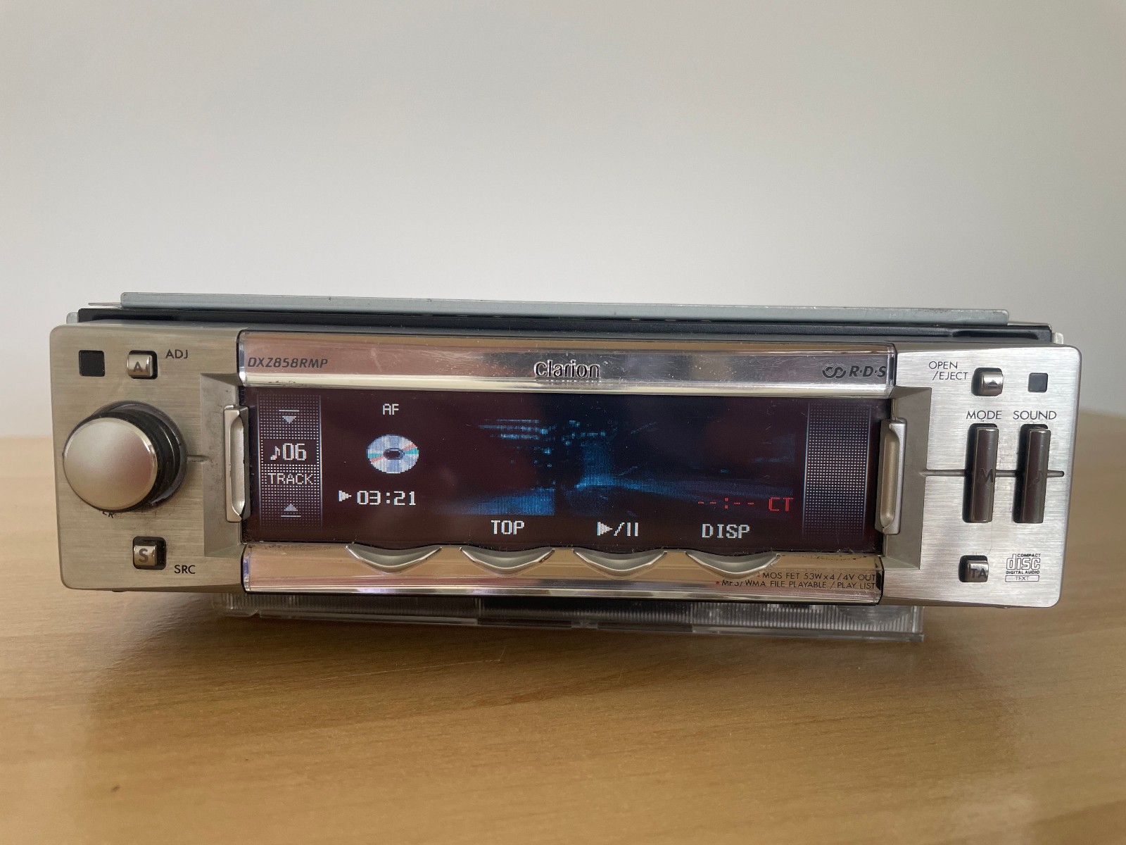 Clarion DXZ858RMP AM/FM Radio MP3/WMA CD Player Single Din Car Stereo Old School