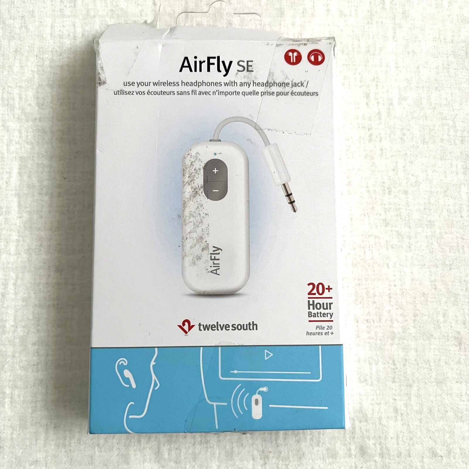 Twelve South AirFly SE Bluetooth 5.0 Audio Transmitter Adapter 3.5 mm Jack