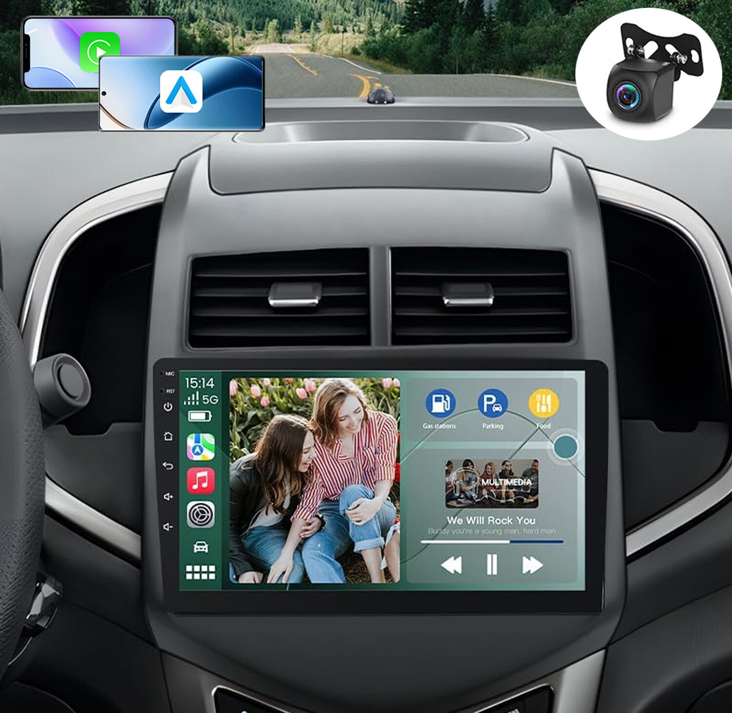 For Chevrolet Aveo Sonic 2012-2016 Car Stereo Radio Android 12 Carplay GPS NAVI