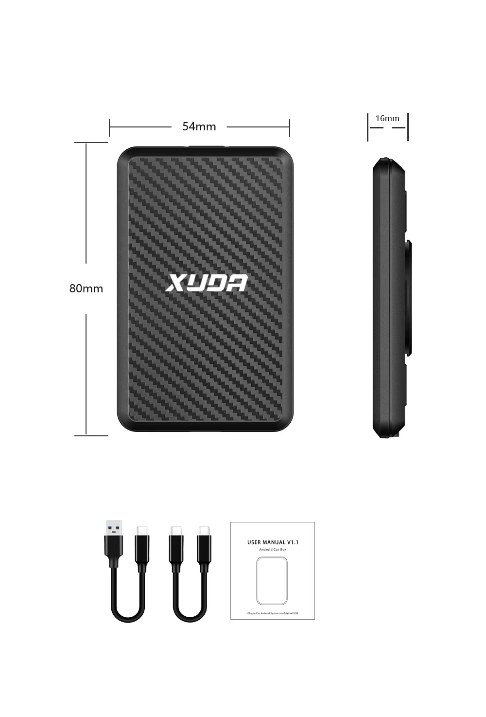 Android 14 AI Box Wireless CarPlay Android Auto 4GB RAM 64GB ROM Plug & Play